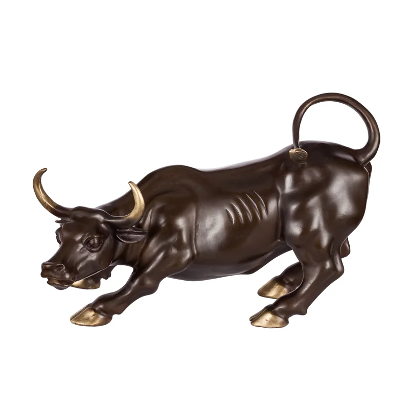 

Wall Street Charging Bull Statue Sculpture Bronze Famous Stock Exchange Bull Large Home Office Decor Business Gifts