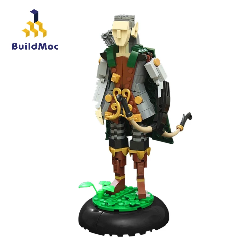 

BuildMoc Figures Elf Prince Archer Set MOC Friends For Girl Elves Figure Model Building Blocks Bricks Figures Toys For Children