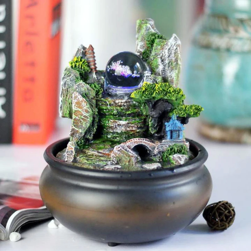 Каучуковый хрустальный шар 110/220 В прокрутка ландшафт водяной фонтан украшение