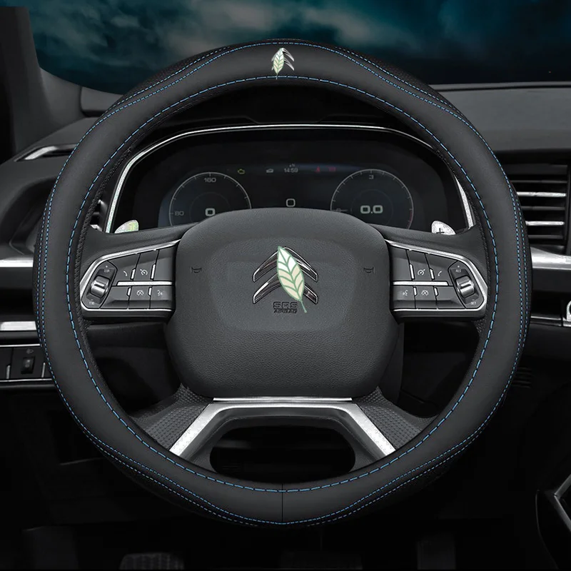 

Breathable Non-slip Carbon fiber+leather Car Steering Wheel Cover For Citroen C1 C2 C3 C4 XSARA Picasso Car Styling Accessories