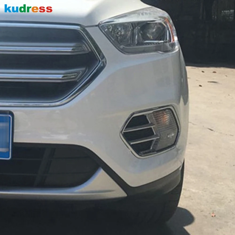 2 шт. хромированные передние противотуманные фасветильник для Ford Kuga Escape 2017 2018 2019