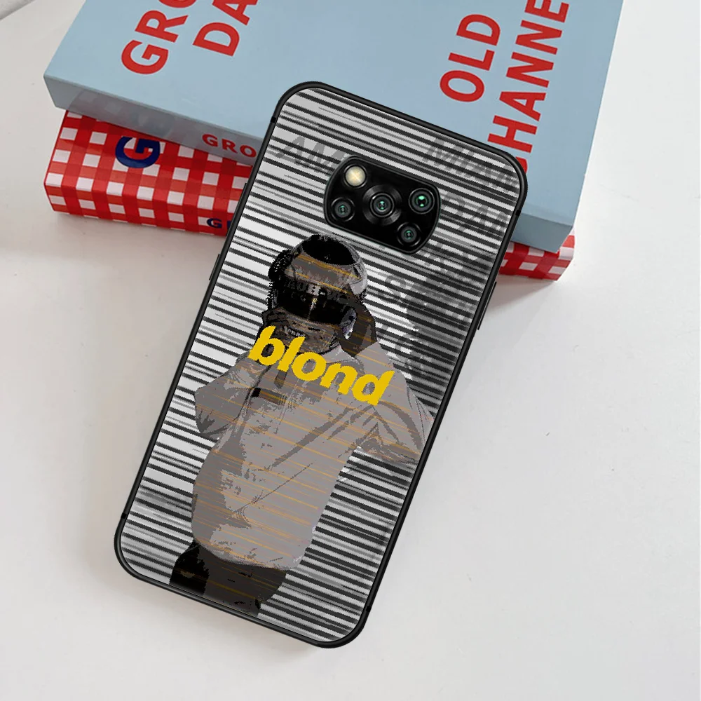 

Frank Blond Ocean Singer Phone Case For Xiaomi Mi Note 10 A3 9 MAX 3 A2 8 9 Lite Pro Ultra black Shell Tpu Coque Fashion Prime