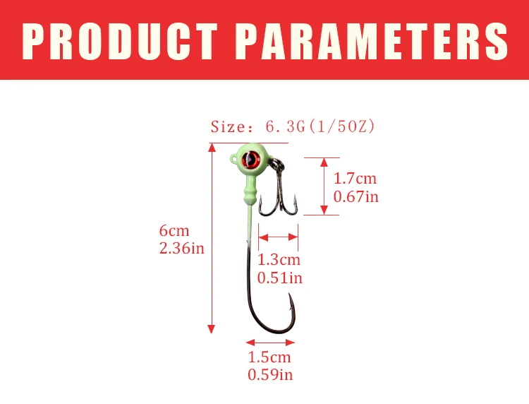 5pcs/bag Crank Jig Head Hook Carbon Steel Round Head Fishing Hooks With Treble Hooks Soft Worm Fishing Accessories 5g 7g 10g