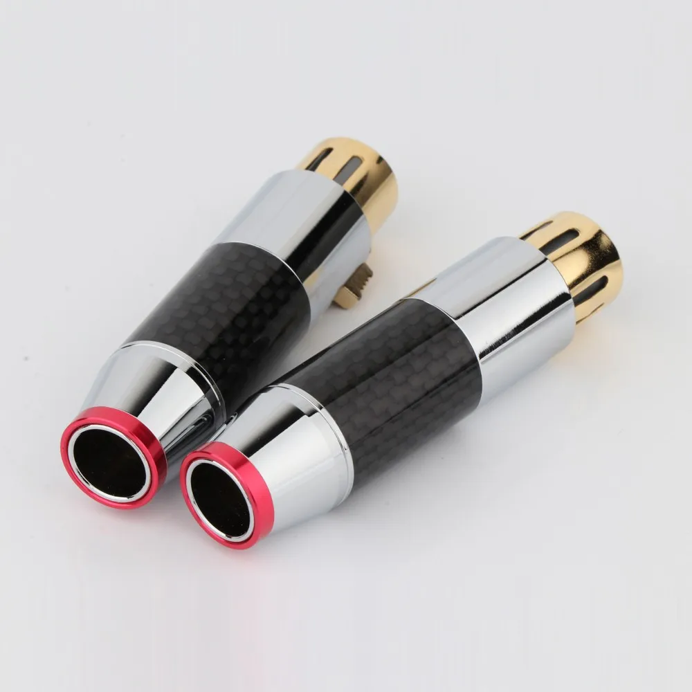 Позолоченный углеродный волоконный штекер и гнездо Preffair XR1814 4-контактный XLR