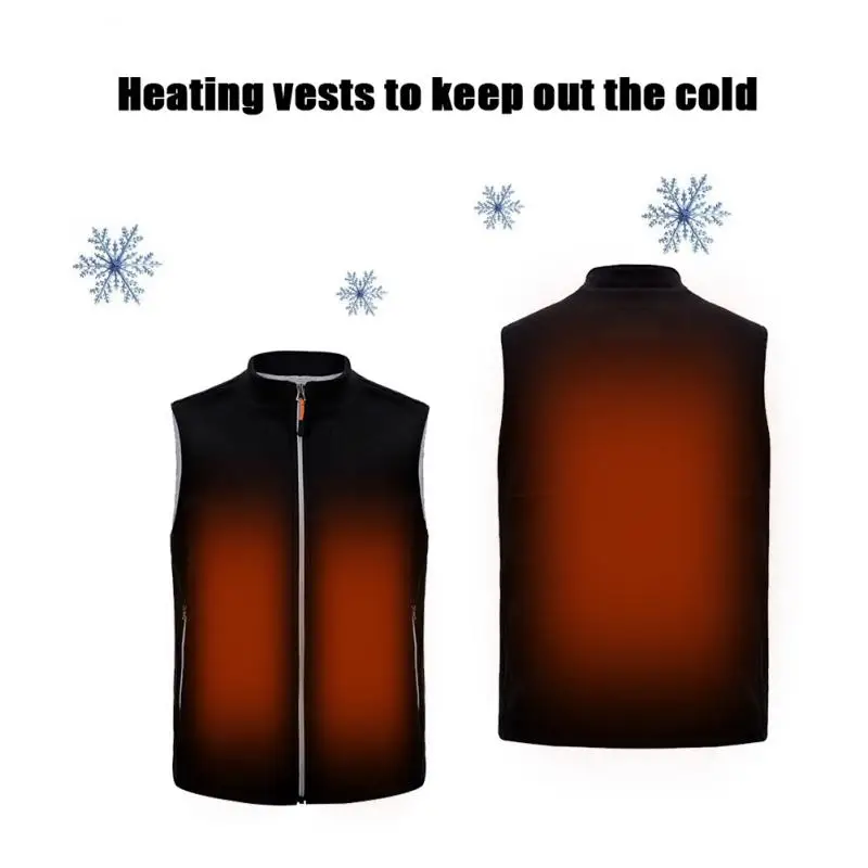Men Women Outdoor Heated Vest USB Charging Jacket Winter Carbon Fiber Electric Thermal Clothing Waistcoat | Спорт и развлечения