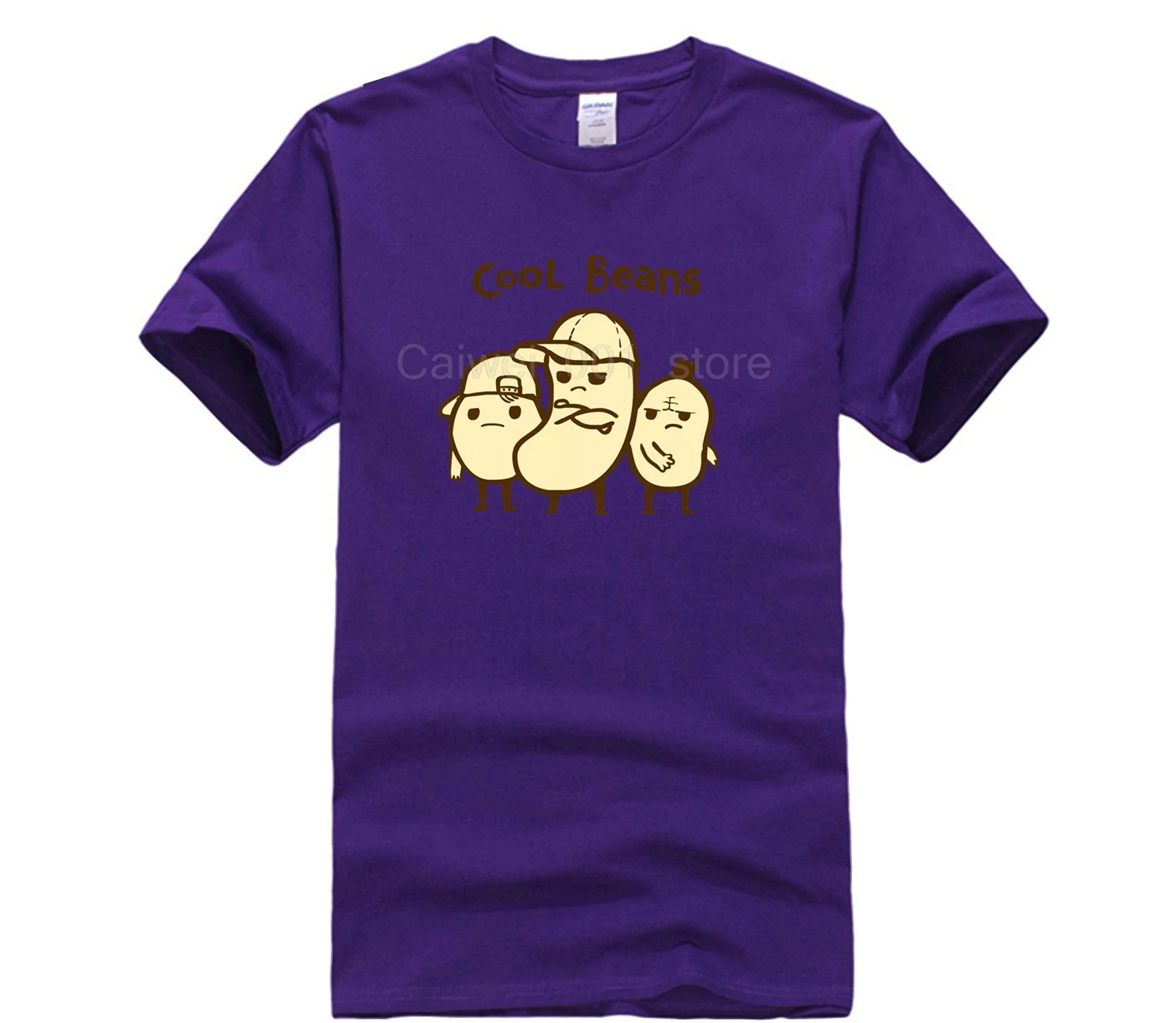 

fashion summer 100% Cotton T shirt men cool beans mens short sleeve tshirt men