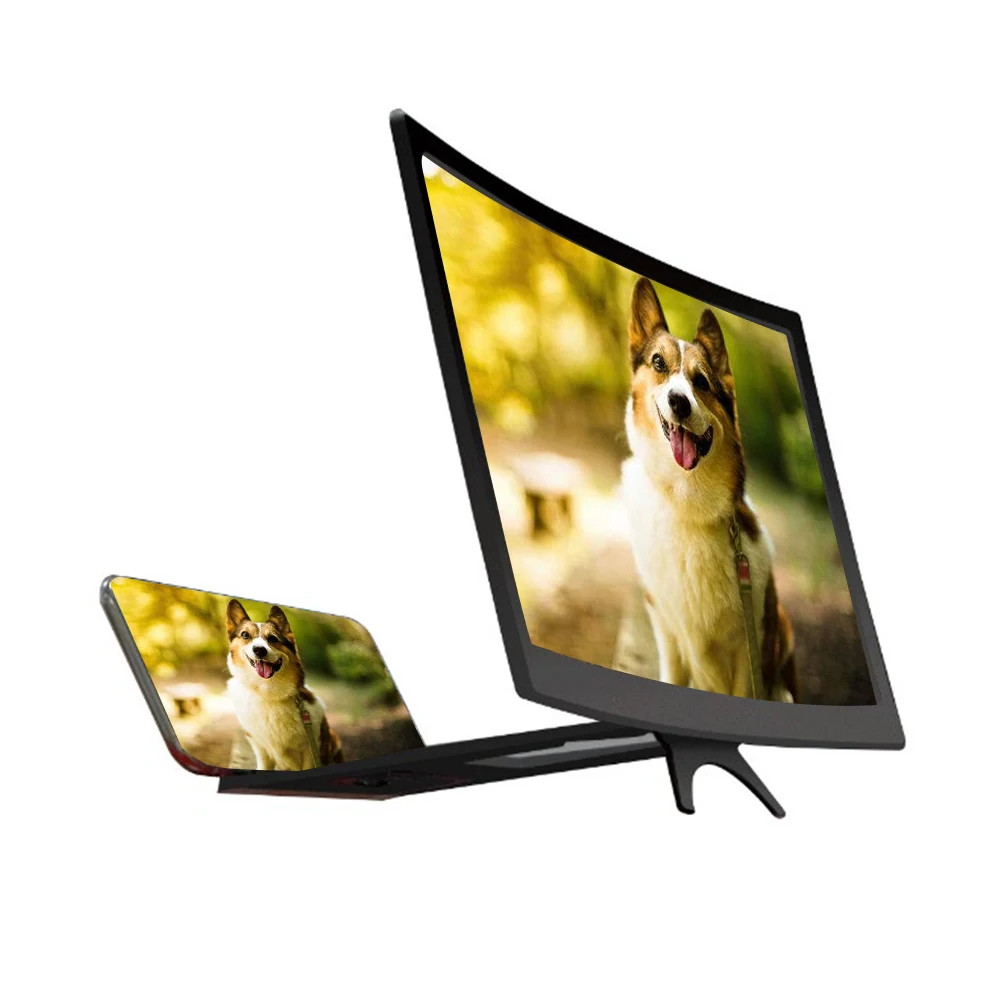 12 дюймовый 3D сотовый телефон изогнутый экран увеличитель проектор усилитель