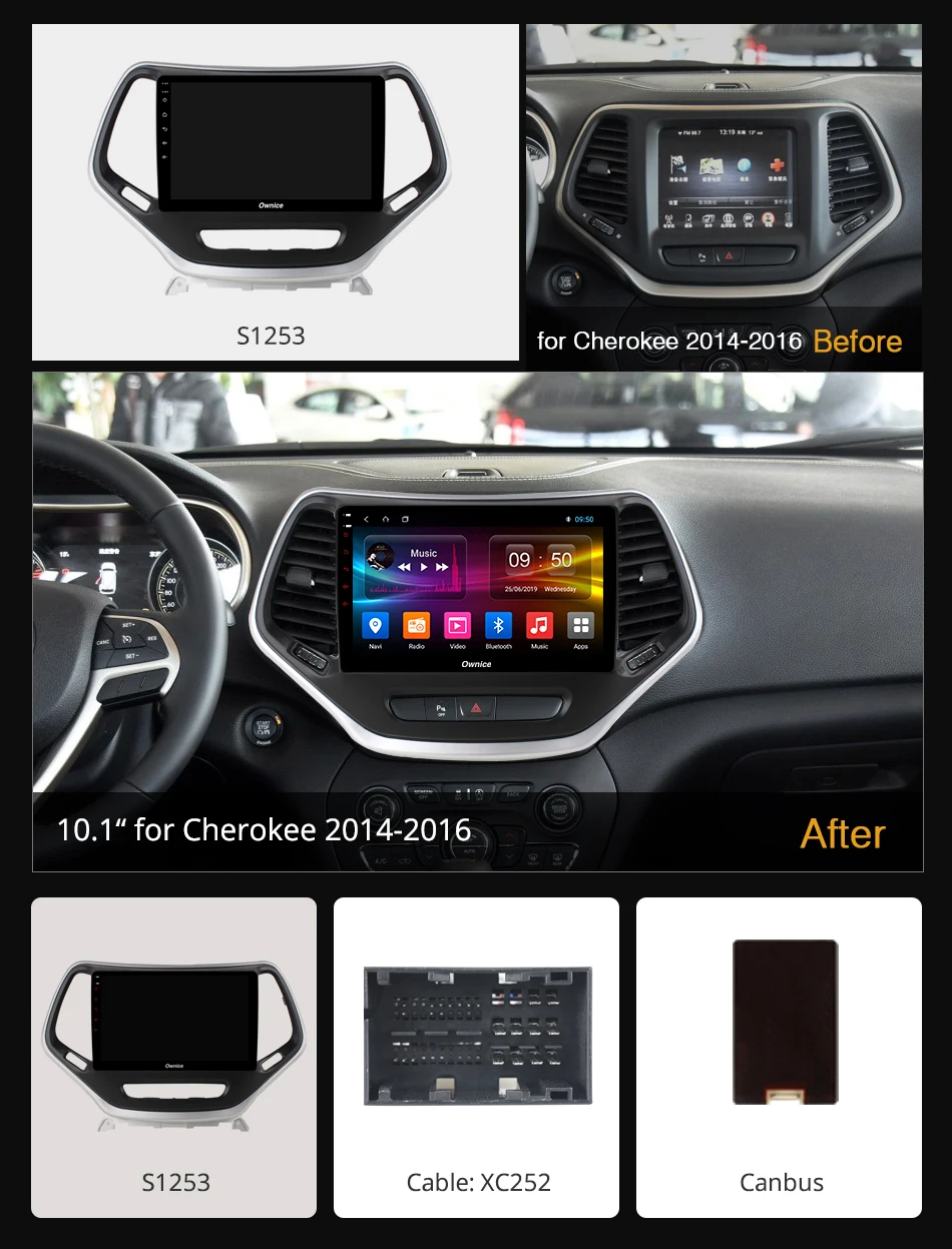 Ownice k3 k5 k6 Восьмиядерный Android 9 0 автомобильный Радио плеер для Jeep Cherokee 2014 2015 2016