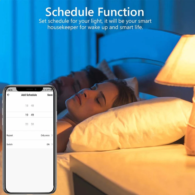 Умная лампа с поддержкой Wi Fi и управлением через приложение Google|Светодиодные