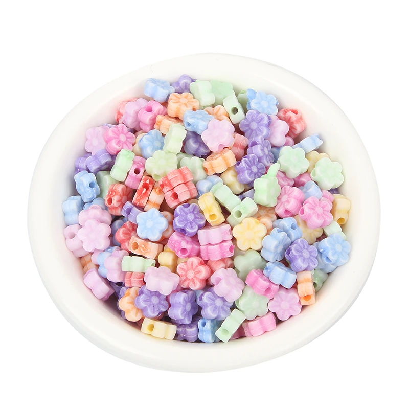 100 шт. разноцветные акриловые бусины для украшений|Бусины| |