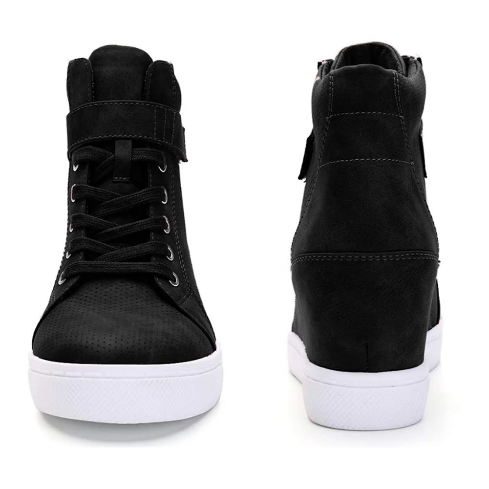 

Женские модные кроссовки, теплая дышащая повседневная обувь на танкетке, на шнуровке, с высоким берцем на липучке, короткие ботинки для осен...