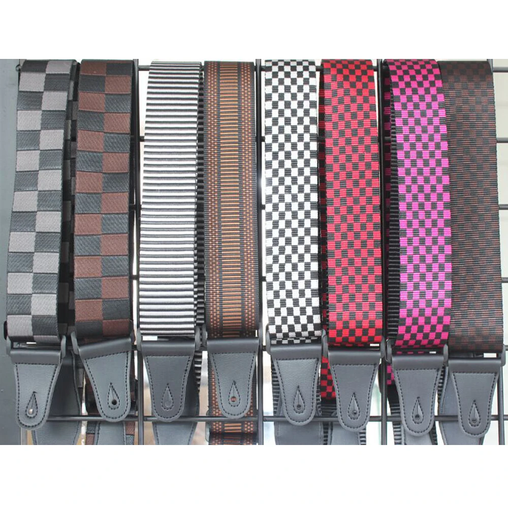 bunte serie gehobenen persönlichkeit woven nylon farbe elektrische gitarre akustische gitarre folk gitarre bass strap free global shipping