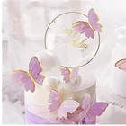 DIY искусственная Орхидея Бабочка Топпер для торта С Днем Рождения Одежда для свадьбы, дня рождения Декор Baby Shower ручной работы Инструменты для выпечки торта украшения бабочки