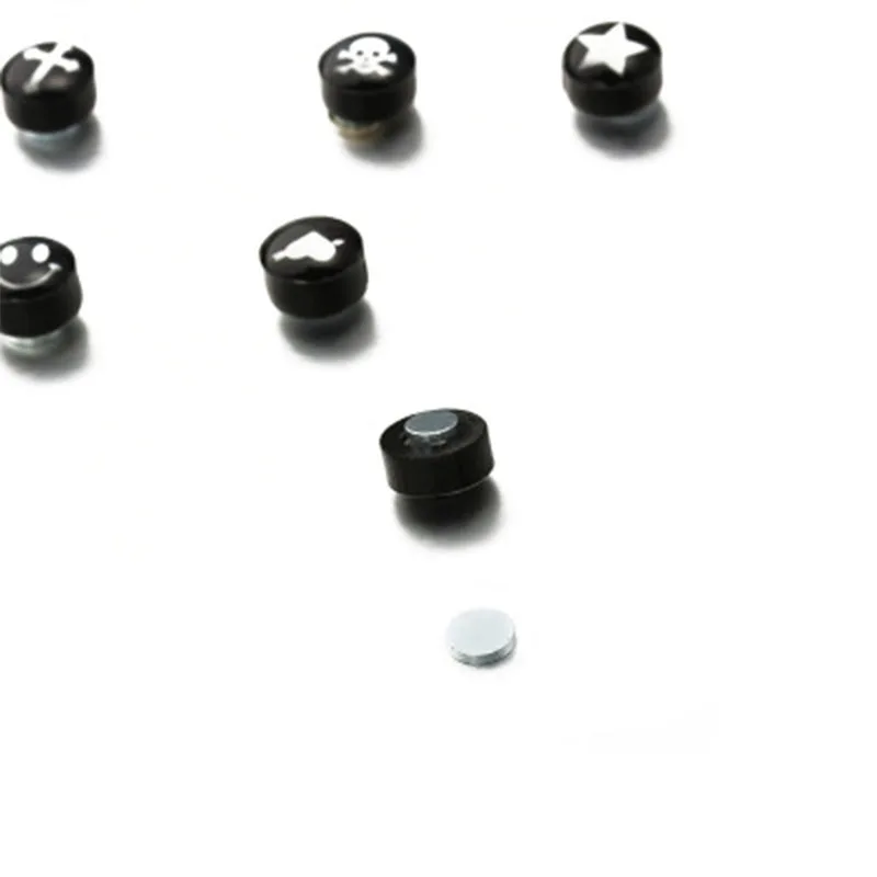 Rock Strong Magnet Magnetic Health Care Ear Stud Non Piercing Earrings Skull David Star Earings Jewelry Gift Mens Women WD481 | Украшения и