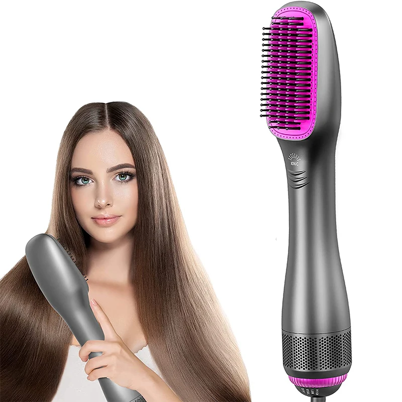 

Hot Air Comb One Step Hair Dryer and Volumizer Hair Styler Tool Blow Dryer 3 In 1 Blower Brush Hairdryer