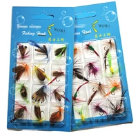 12pcsset insects flies fly fishing lures bait high carbon steel hook fish tackle with super sharpened crank hook perfect decoy