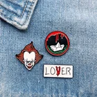 Эмалированные значки клоун Джокер рюкзак жакет для мальчиков и девочек значки лодка для влюбленных Хэллоуин подарок для друзей Ювелирные изделия Подарки
