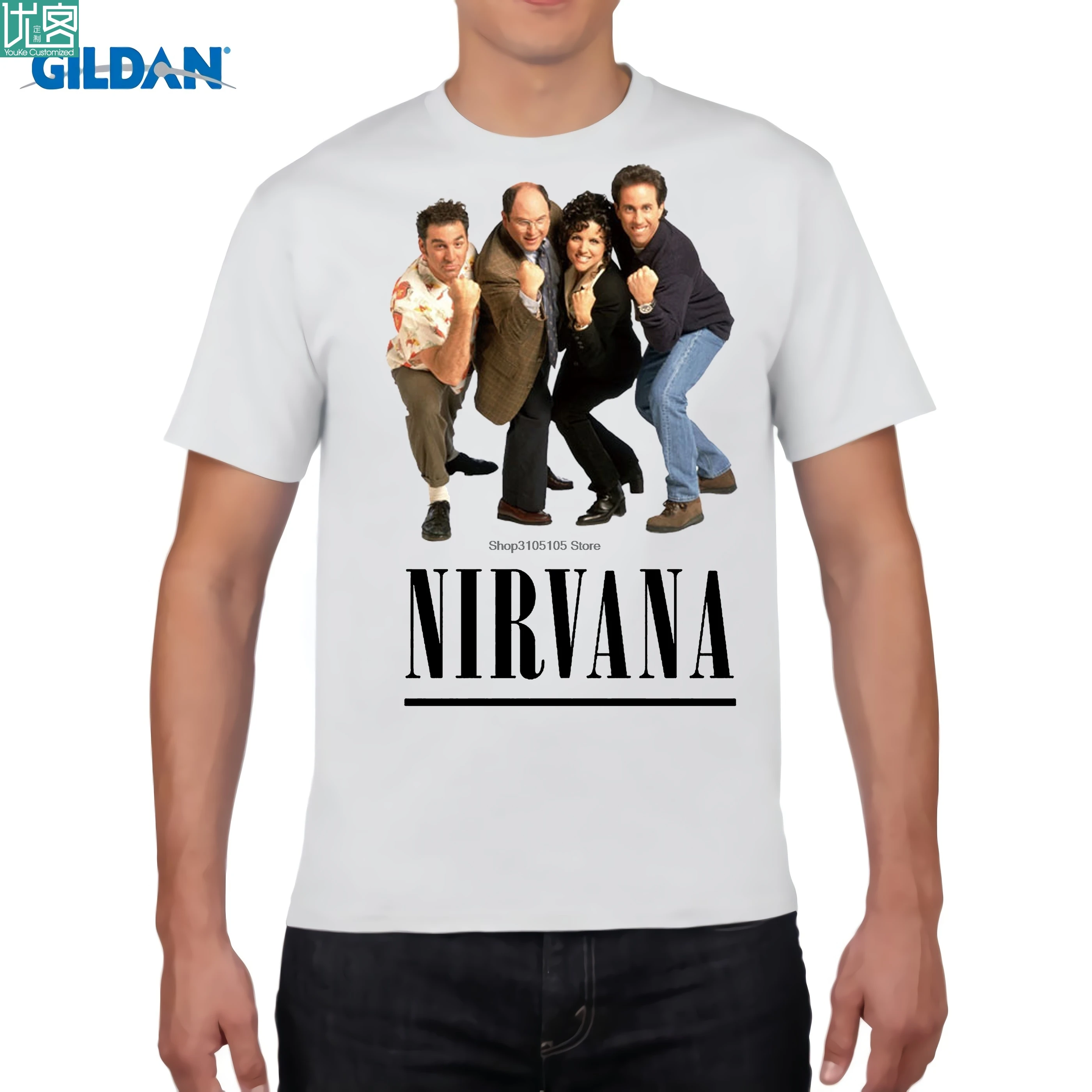 Повседневная футболка Новое поступление 2020 модная дизайнерская Seinfeld с принтом