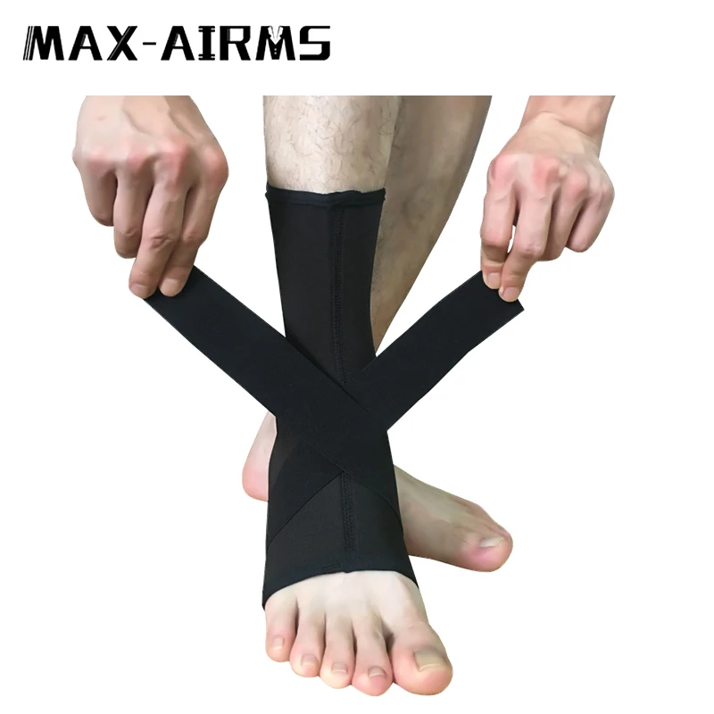 Maxairms 1 шт. фиксирующая поддержка лодыжки, эластичность Регулировка защита повязка на ногу, Sprain Предотвращение Спорт Фитнес Защитная повязка
