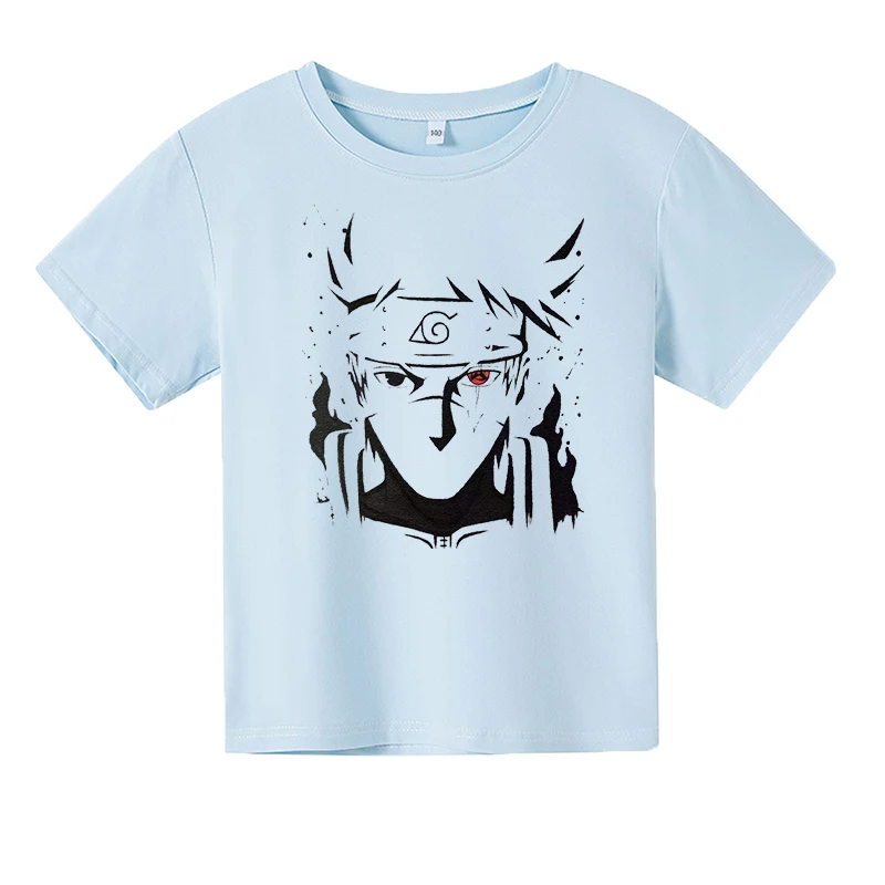 

Hokage kakashi short sleeve and cotton cool na ruto Anime t-shirts, 2021 new Summer Children's clothing, Tops for girls and boys
