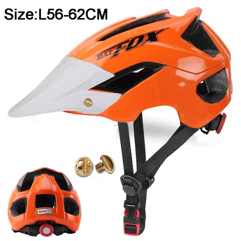 5002-orange BATFOX, велосипедный шлем для мужчин и женщин, дорожный горный MTB шлем, ультралегкий цельный велосипедный шлем Casco Ciclismo - Цвет: 5002-orange