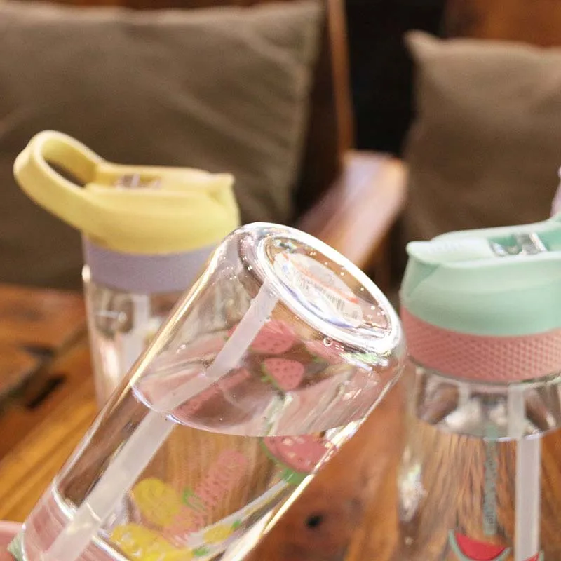 520 мл портативная мультяшная пластиковая бутылка для воды детей спортивная