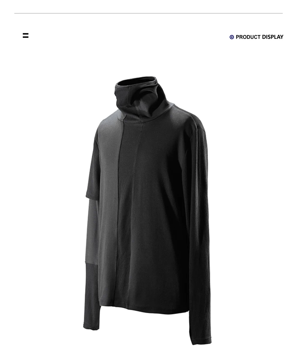Reindee lusion deconstructed high collar t turtleneck  therma insulation techwear darkwear ninjawear streetwear