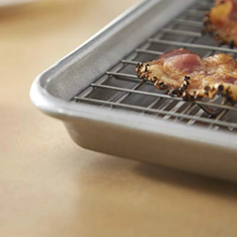 

Dedicated Double-Layer Stainless Steel Baking Tray Grill for Household Ovens Grid Oil Filter Pan Food Tray,Bakeable Nonstick Coo