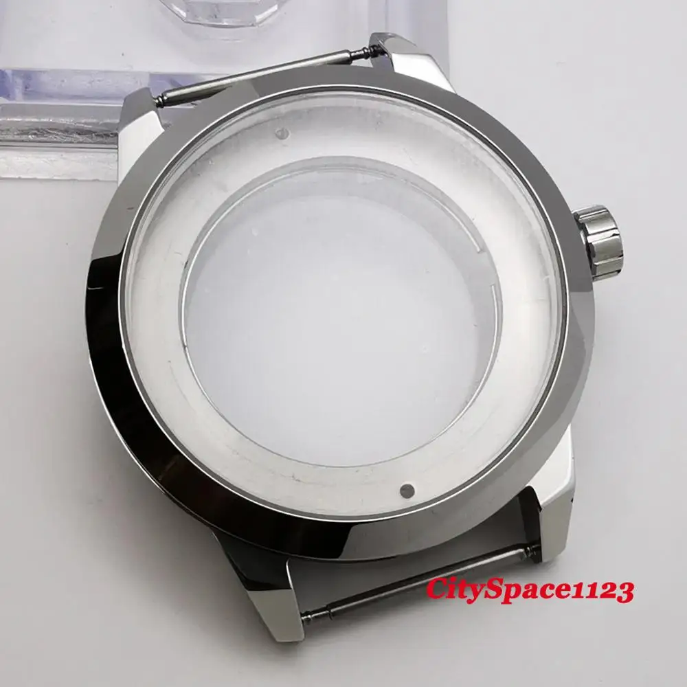 Мужские часы части 41 мм Corgeut нержавеющая сталь с сапфировым стеклом чехол fit ETA 2836