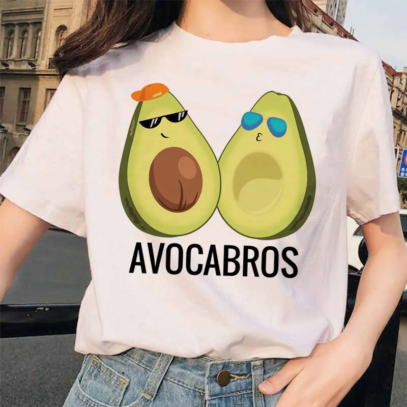 

avocado t shirt women female grunge femme top tee shirts kawaii vegan t-shirt Graphic harajuku streetwear tshirt 90s clothes