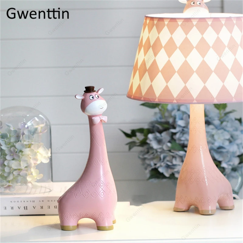 Мультяшный Жираф настольная лампа для кабинета детская спальня прикроватная