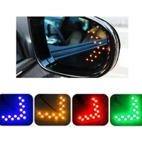 2pcs 14 smd led arrow panel car rear view mirror indicator turn signal light 5 colors car suv decoration accessories universal