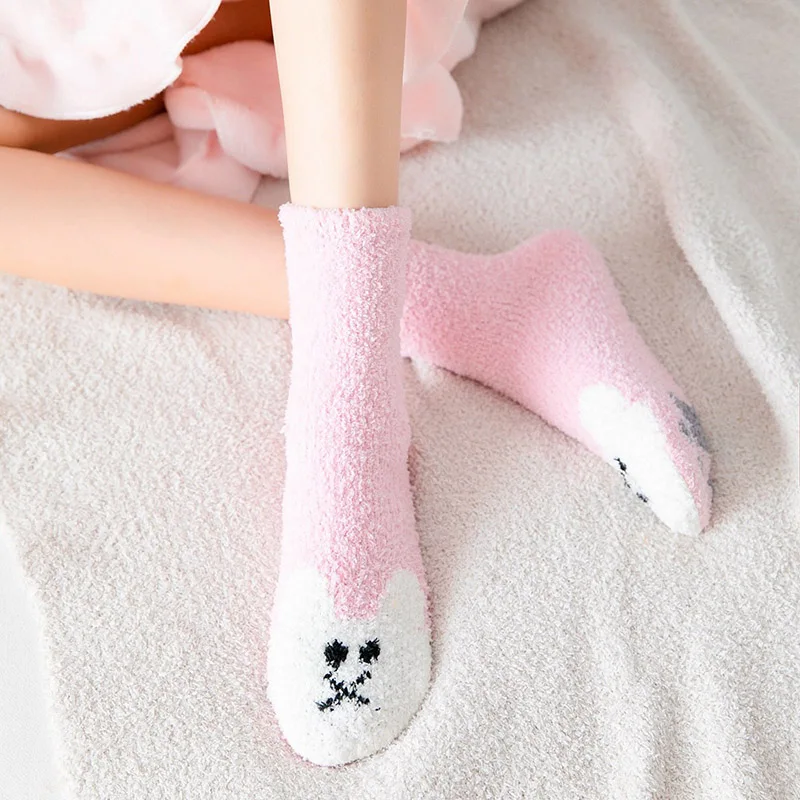 

High Quality Soft Animal Paw Women Cotton Socks For Cute Casual Thickened Warmth Gifts Ladies Winter Floor Socks Stay At Home