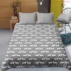 Комплекты постельного белья такса, милые собаки, пара, с принтом, пододеяльник, серый, белый, для домашних животных, пододеяльник, одиночный, двойной, Королевский размер, Комплект постельного белья