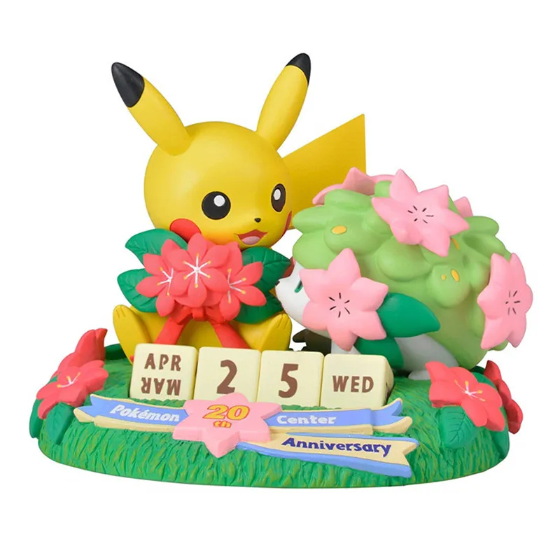 TAKARA TOMY Покемон 20-летие Пикачу Shaymin вечный календарь Рождественский подарок