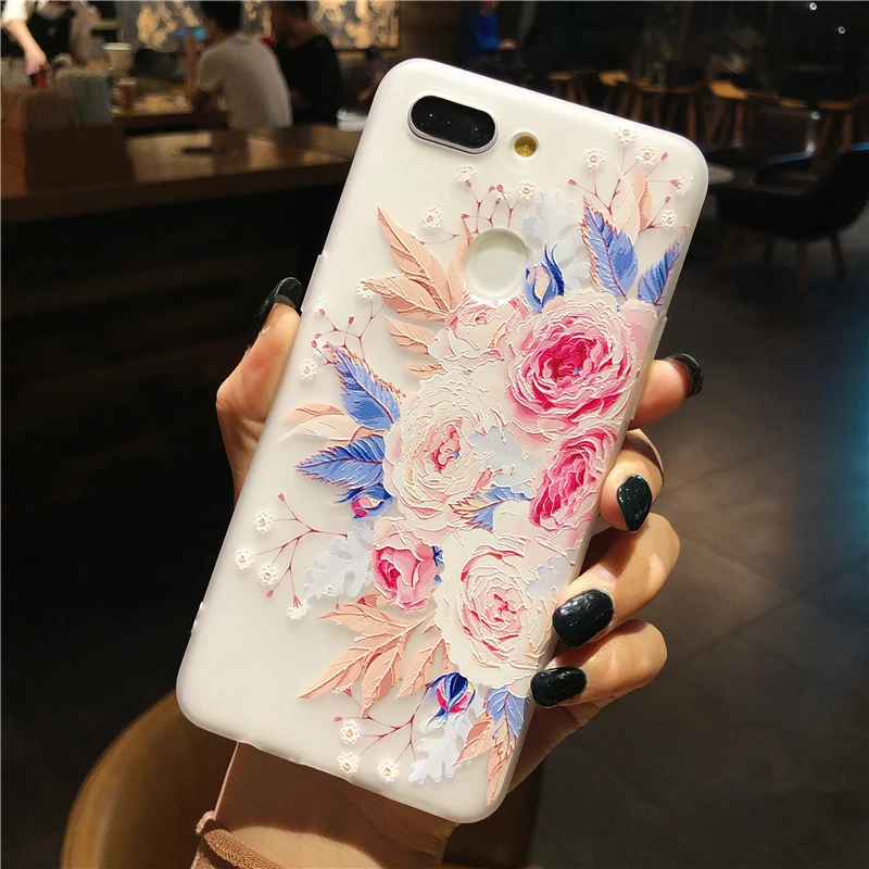 C 3D рельеф цветочный чехол для телефона для samsung GALAXY A10 A20 A30 A40 A50 A60 A70 A80 A90 м 10 20 30 40 A40S S8 S9Plus чехол Обложка для девочки - Цвет: C