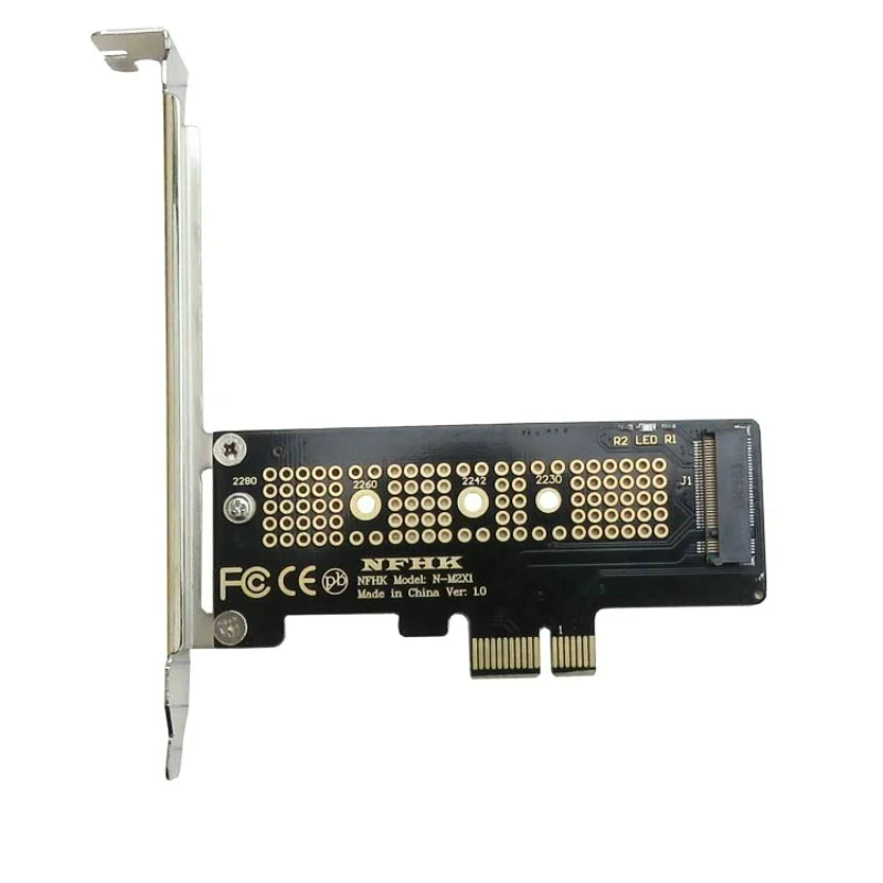 5 шт./лот NVMe PCIe M.2 NGFF SSD к x1 адаптер карты на карта с кронштейном | Компьютеры и офис
