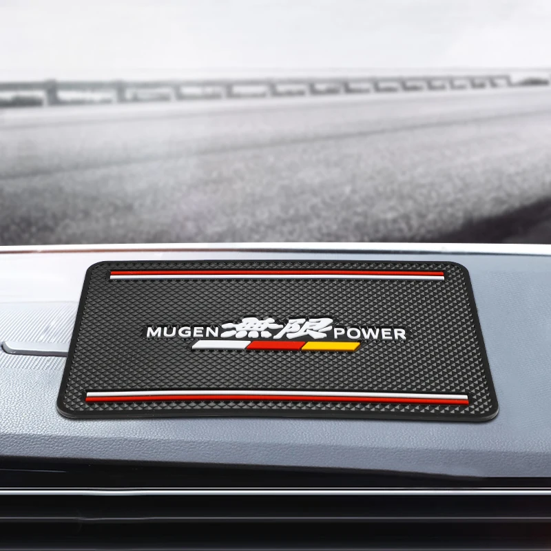 Черный липкий коврик для приборной панели автомобиля нескользящий сотового