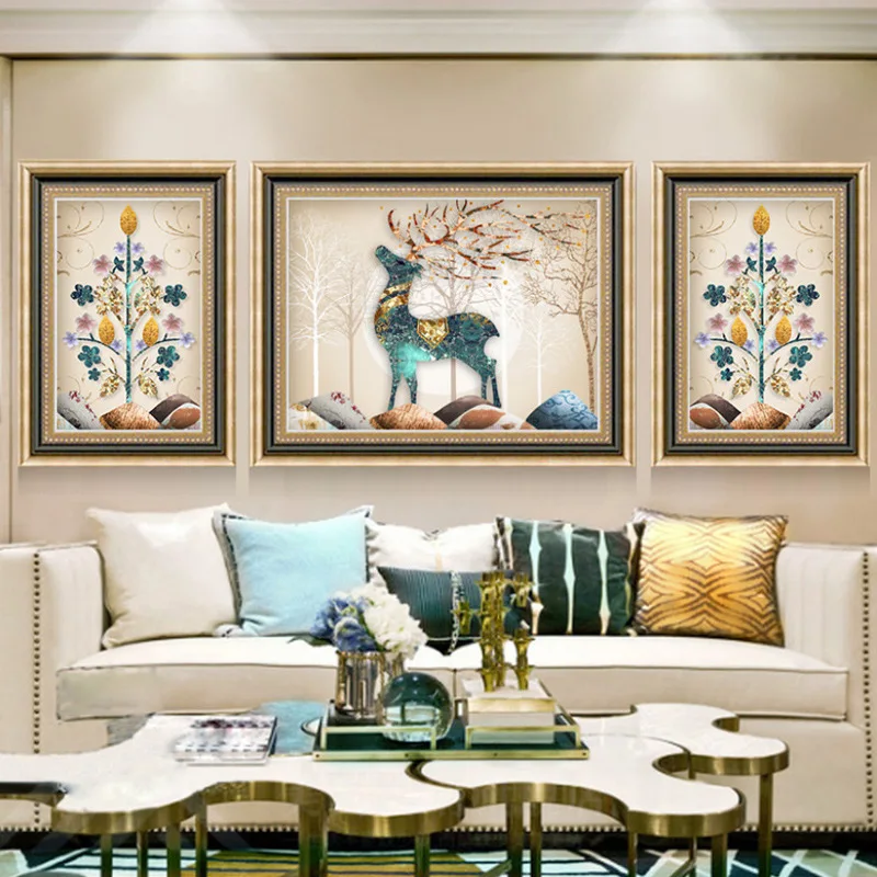 Алмазная вышивка мозаика крестиком Триптих Европейский богатый мультфильм