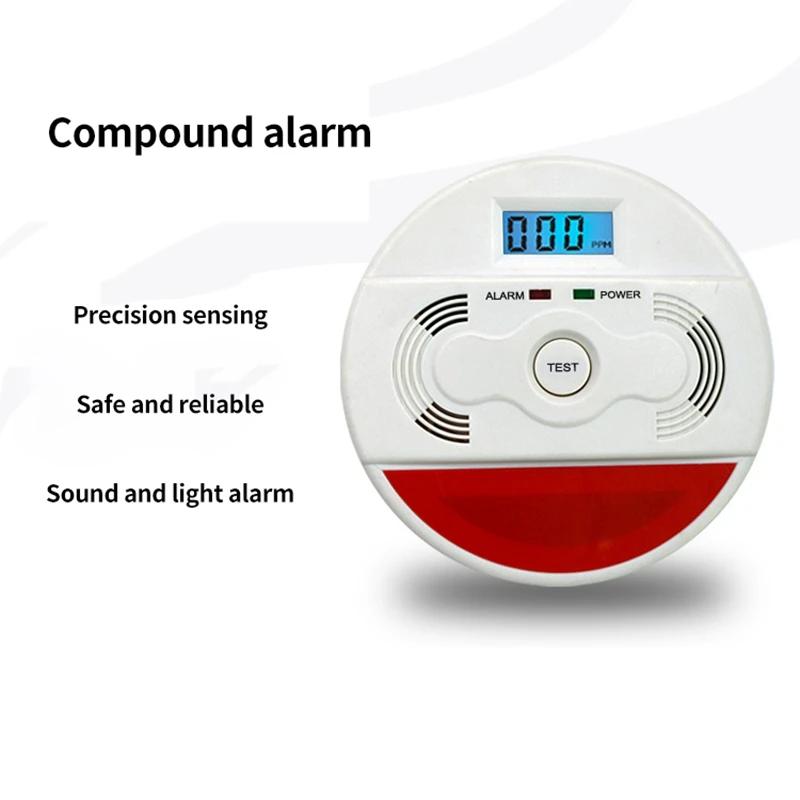 home safety co carbon monoxide poisoning smoke gas sensor warning alarm detector for kitchen free global shipping