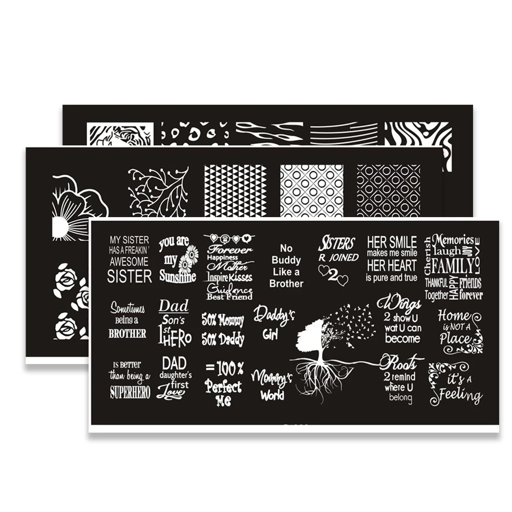 1 шт. из нержавеющей стали несколько дизайнов ногтей штамповки пластины DIY Дизайн