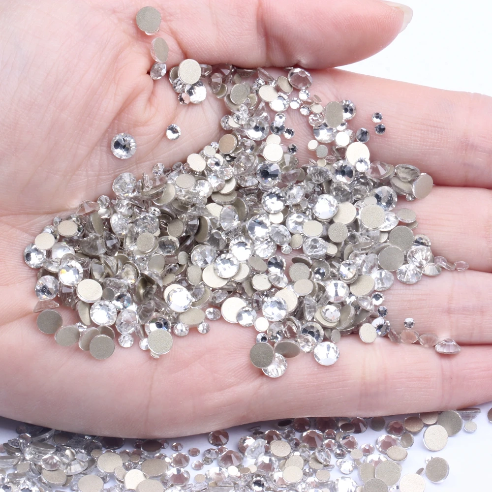 Стразы SS3 SS30 с плоской задней поверхностью стеклянные стразы для ногтей камни