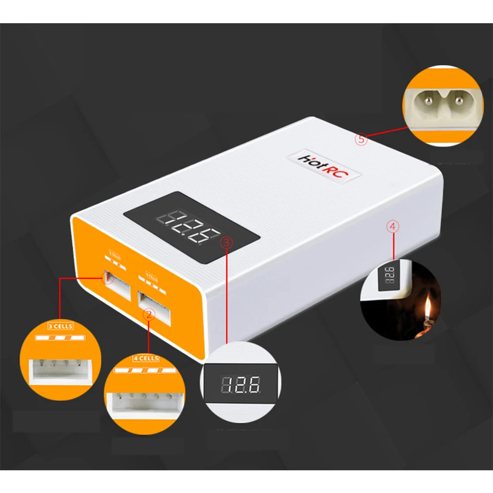 Новинка балансирующее зарядное устройство Hotrc A400 с функцией быстрой зарядки для