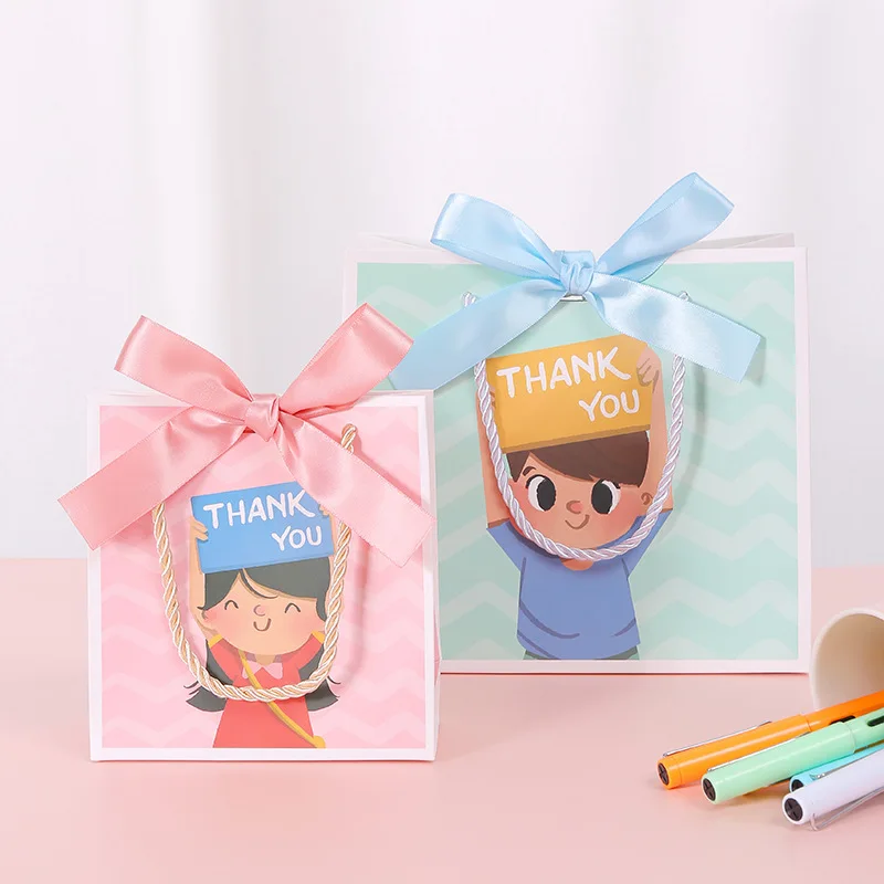 

Thanksgiving Day Teachers' day "Thank you" portable bags пакеты для упаковка для подарочные пакеты cartoon boy paper gift bags