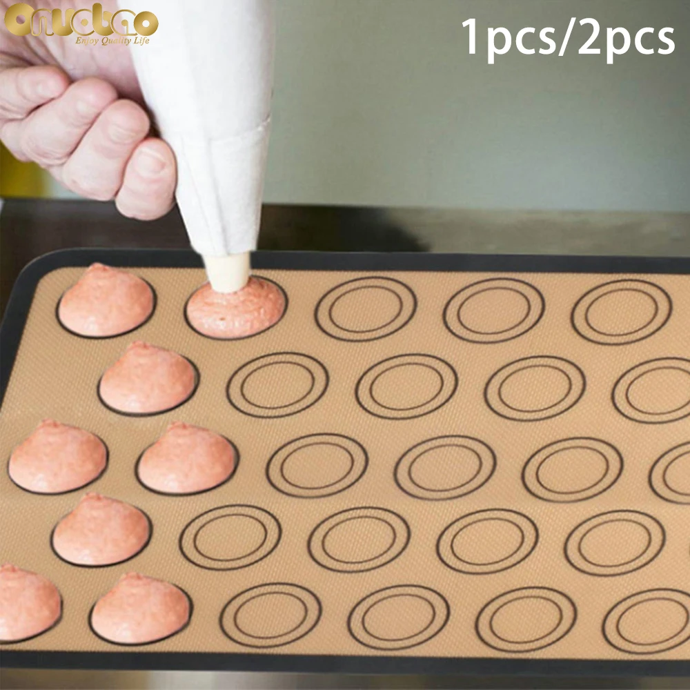 

Onuobao Macaron Silicone Baking Mat Oven Pad Household Cookie Bean Puffs Rectangular Non-stick Pan Oven Non Stick Mat