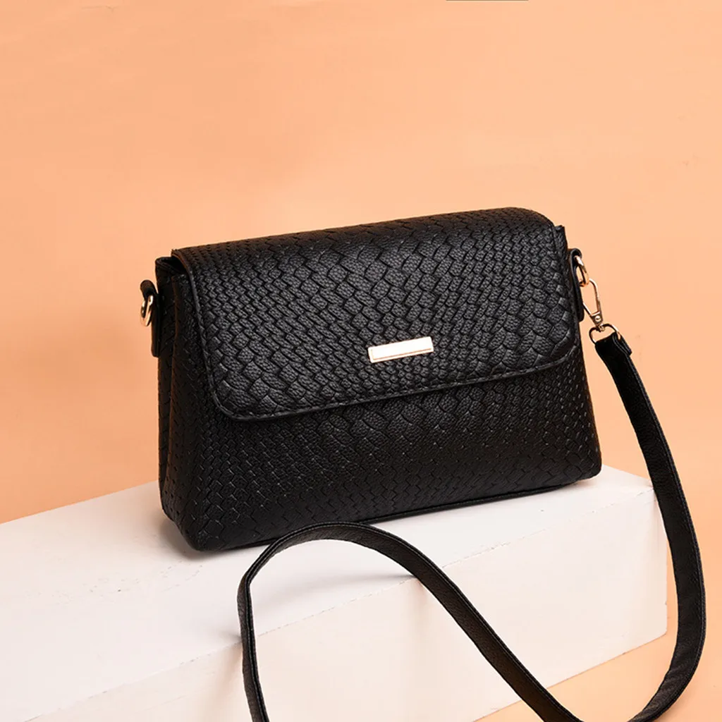 Новая женская сумка на одно плечо диагональная простая модная кожаная