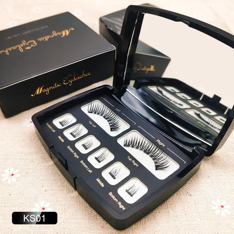 Genailish 8pcs 3D Magnetic Eyelashes Mink Lash Full Strip Lashes False Eyelash With Tweezers Double Magnet Fake Lash SCT-W-602 - Цвет: SCT-603