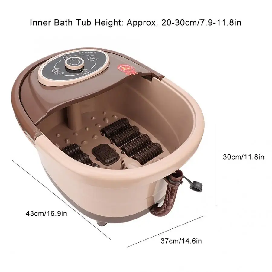 250V Electric Massage Foot Spa Bath Bubble Feet Massager Tub Machine CN Plug without Cover Massage Relaxation