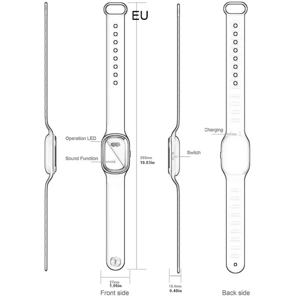 

Electronic mosquito repellent ultrasonic mosquito repellent bracelet waterproof outdoor sports anti-mosquito watch