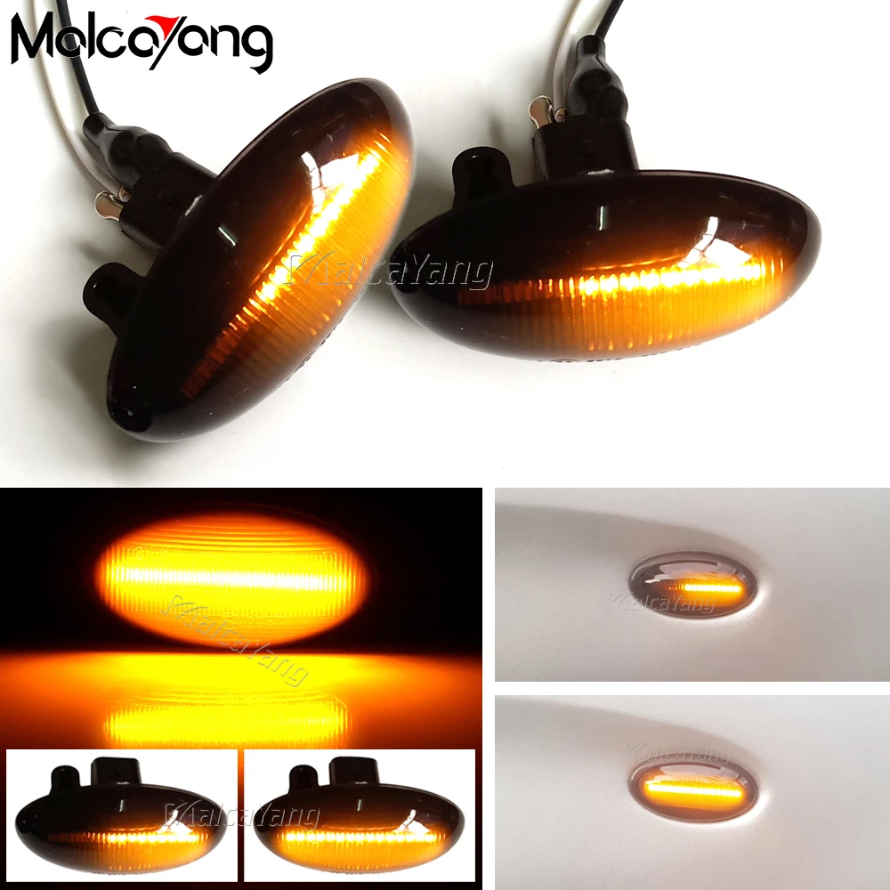 

For Peugeot 307 206 207 407 107 607 Citroen C1 C2 C3 C5 LED Dynamic Turn Signal Light Flowing Water Side Marker Indicator Lamp